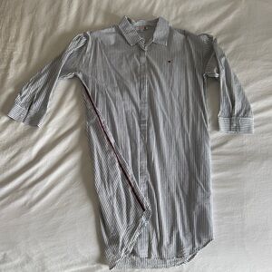 Sundry Black and White Striped Mini Dress With Red Heart